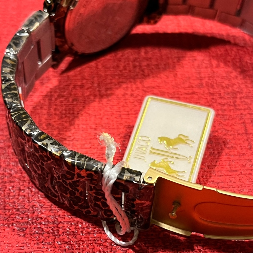 JIVAGO NIB AUTHENTIC LEOPARD & TORTOISE STYLE STAINLESS STEEL WATCH - Picture 9 of 15